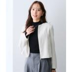 ショッピングDays カバーオール ノーカラーツイードジャケット レディース