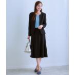 ショッピングDays セットアップ タテヨコストレッチロング丈マーメイドスカートスーツ（キーネックジャケット＋スカート）「大きいサイズ有」 レディース