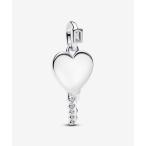 チャーム エングレーバブル ハート キー シルバー ペンダント レディース