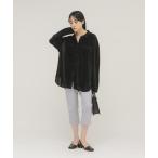 ブラウス シャツ シアーベロアルーズシャツ レディース