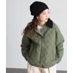 ショッピングキルティング ブルゾン アウター コーデュロイ襟キルティングジャケット レディース