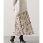 ショッピング柄 スカート レオプリーツスカート