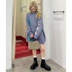 ショッピング正月 ワンピース レタリングロゴニットワンピース