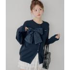 ショッピングカーディガン カーディガン 「セットアップ対応」リボンルーズカーディガン レディース