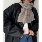 ショッピング小物 マフラー ストール El mar　カシミアタッチリブマフラー レディース