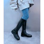 ショッピングロングブーツ ブーツ 「APOM」バックストレッチロングブーツ レディース