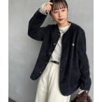 「DANTON」 ノーカラージャケット 38 ブラック レディース