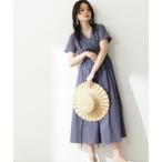 「N.（N. Natural Beauty Basic）」 半袖ワンピース MEDIUM ブルー レディース