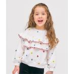 ショッピングフラワー トレーナー  フラワー・無地メロウフリルトレーナー_ジュニア対応 キッズ 子供服 女の子