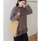 ニット セーター フリンジニットプルオーバー レディース
