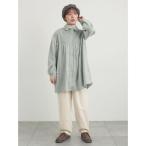 ショッピングチュニック ブラウス シャツ シャーリング切替チュニック レディース