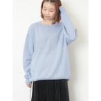 tシャツ 裏起毛ロゴ刺繍スウェット レディース