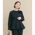 セットアップ 「WEB/一部店舗限定」「SHORT/TALLサイズあり」ペプラムブラウス+テーパードパンツ レディース