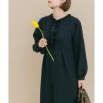 ショッピングミモレ丈 ワンピース 「WEB/一部店舗限定」フリルカラーウエストマークワンピース