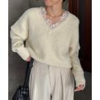 ニット セーター レーストリミングニット レディース