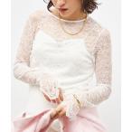 ショッピングレース ブラウス シャツ ウォッシャブルラッセルレースＴブラウス レディース