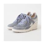 スニーカー 「6cmヒールアップ」ビジュー付きリボンスニーカー レディース