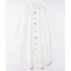 ワンピース ボタンデザイン長袖ワンピース