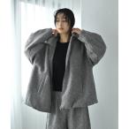 コート アウター 「BLK001」カールシャギーバルーンジャケット レディース