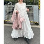 ワンピース コットンフリルキャミワンピ