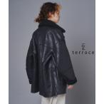 ムートンコート ボアコート リバーシブルヴィンテージ加工フェイクムートンコート レディース