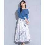 スカート チューリッププリントフレアスカート