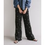 ショッピングアンドミー パンツ 小花柄シアーワイドパンツ レディース