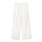 ショッピングアンドミー パンツ パッチワーク風刺繍イージーワイドパンツ レディース