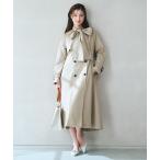 トレンチコート コート リボン付きトレンチコート レディース