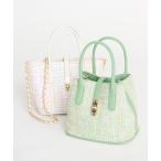 トートバッグ メタルポイントツイードトートバッグ レディース