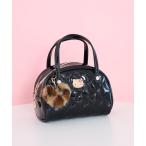 ショッピングエナメルバッグ ポーチ キティエナメルキルトPミニボストンポーチ(日焼け) レディース