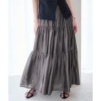 スカート ティアードフレアスカート