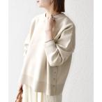 ニット セーター SHIPS any:「手洗い可能」サイドスリット クルーネック ルーズ プルオーバー レディース