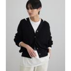 ショッピングシルク カーディガン 「WEB限定」コットンシルクネックスリットVネックカーディガン レディース