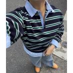 ショッピングアンドミー ニット セーター 「nane/WEB限定」「一枚でこなれ感」シャツドッキングニット レディース