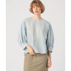 ショッピングネルシャツ 「TOMORROWLAND」 7分袖ネルシャツ 36 ブルー系その他 レディース