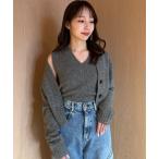 [FRAY I.D] вязаный ансамбль FREE серый женский 