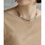 ショッピングダルメシアン ネックレス 「金属アレルギー対応/ステンレス」天然石×チェーンセットネックレス レディース