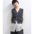 「ADAM ET ROPE'」 ニットベスト FREE チャコールグレー レディース