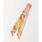 「HERMES」 Brides et Gris Gris ツイリースカーフ - オレンジ レディース