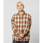 「XLARGE」 長袖ネルシャツ L ブラウン メンズ