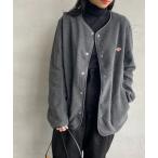 「DANTON」 ノーカラージャケット 38 チャコールグレー レディース