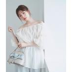 「NATURAL BEAUTY BASIC」 半袖ブラウス MEDIUM ホワイト レディース