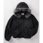 ブルゾン アウター 「72」「SEQUENZ/シークエンズ」2WAY ヴィンテージライク デニム ファーフード ブルゾン/ダブルジップ/ドローコード