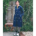 ワンピース うさぎとデイジープリント裏毛ワンピース