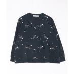 トレーナー スウェット うさぎとデイジープリント裏毛プルオーバー レディース