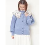 ショッピングサマンサ カーディガン レース貼り前後2WAYニット レディース