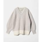 ショッピングARROWS ニット セーター フォックスカシミヤ バイカラー Vネックニット レディース