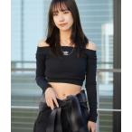 tシャツ adidas/アディダス ESSENTIALS RIBU OFF SHOULDER リブ編み オフショルダー 2026年春夏 レディース