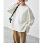 ニット セーター バルキーヤーンルーズボートネックニット レディース